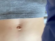 Belly button and medical gloves 7/16