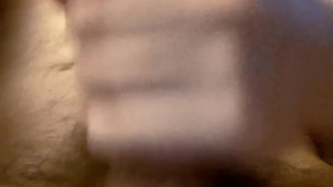 Jerking Cock Coated With Precum, Until Cum Oozes Out