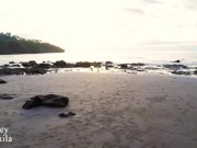 Fit girl lets me fuck her on first tinder date - Risky public beach sex 11/16