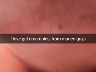 I love unprotected sex and creampies with an old married guys – Snapchat Cuckold