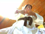 Your Italian giantess practices Karate in a cellar and crushes you under her dirty feet 13/16