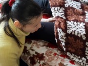 My girlfriend warmed me with her tongue, cunnilingus, Russian conversations, real orgasm 3/16