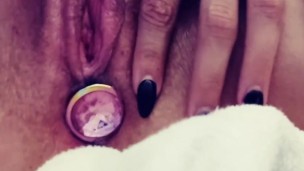 Squirting with my tiny toy