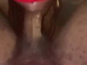 EBONY SUCKS PRETTY THICK DICK IN LEG LOCK!!! 1/16