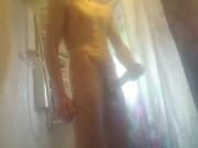 Shower wank ripped guy big cock