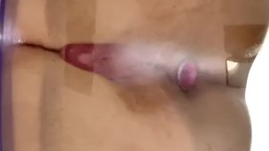 Rubbing my BIG WET CLIT on the chair