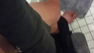 Cum shot in sink 