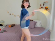 Cute Petite Cam Girl Hula Hoops 4/16