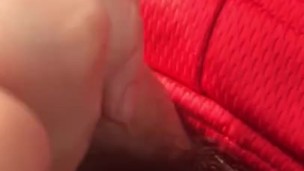 Jacking off in busy parking lot 