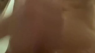 Tattooed male taking shower while jerking off, talking, and cumming 