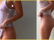 Wife in No Bra Flashing Big Wet Tits 14/16