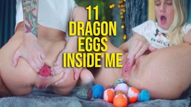 Wet Anal Fisting after Stretching with 11 Easter eggs inside me