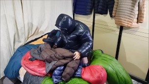 Cum my Puffy down coat Shiny Adidas