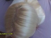 Super Horny Young Blonde Gets Double Teamed by 50-Year-Old & His Stepson 12/16