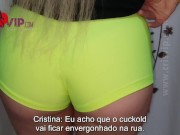 Casada gostosa fazendo caminhada de shortinho curto atolado no rabo - Cristina Almeida 8/16