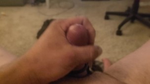 Solo JO Multiple O's and Lots of Cum & Moaning in Cockring with Prostate Vibe