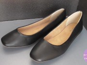 Shoe fetishism 靴フェチ 黒いパンプスにぶっかける