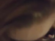 Pretty redhead takes huge load down throat 3/16