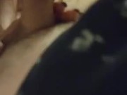 Pretty redhead takes huge load down throat 9/16