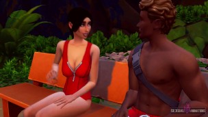 I Fuck My New Black Lifeguard Partner, What A Big Cock He Has - Sexual Hot Animations