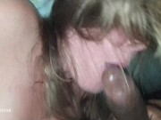 Slut wife make a sloppy blowjob while dildo fuck 11/16