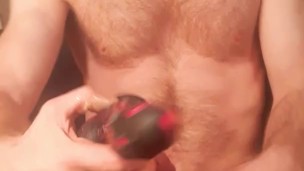 Cum Eating off Dildo