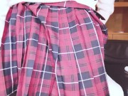 I wore high school uniform and masturbated with an Magic Wand and It felt so good that I orgasmed 6/16