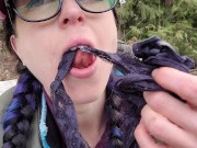 Nasty Hiker Shows Off her Messy Panties 16/16