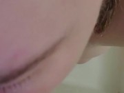 Dildo sucking in the shower 