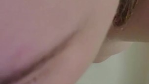 Dildo sucking in the shower 