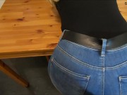 My new gym teacher, she is my friend's Step Mom and she made me cum on her blue jeans 5/16