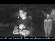 Vampires gangbang nerd in a graveyard