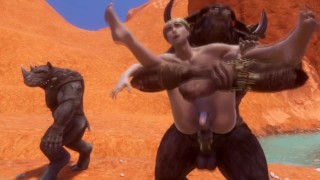 Sissy boy meets Two Alpha Minotaurs [3D] - RedTube