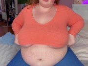 impregnated by alien cum, fat girl gains weight, becomes pregnant and lays alien eggs via orgasm 11/16