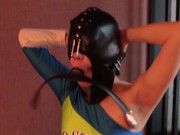 チアダンスインストラクターKYOKO　全頭マスク＆鼻フックでトレーニング - Screenshot 13 of 16 - Cheerleader