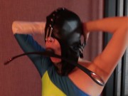 チアダンスインストラクターKYOKO　全頭マスク＆鼻フックでトレーニング - Screenshot 15 of 16 - Petite