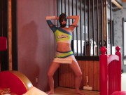 チアダンスインストラクターKYOKO　全頭マスク＆鼻フックでトレーニング - Screenshot 3 of 16 - Cheerleader