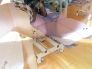 Scandal in the clinic - Therapist finally gives secretary bent-over fuck on the therapy table 14/16