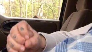 In the car