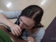 HUNT4K Modest chick takes dick in mouth and spreads legs for money 12/16