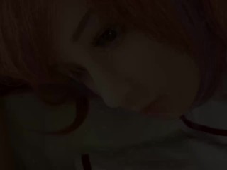 It was too cute when I got an anime cosplay