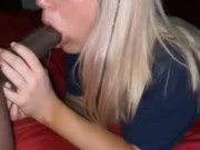 Black man gets some morning head  6/16