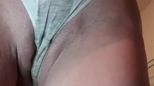 Wet Puppy play with MILF Cristina Cielo, pissing in her panties 