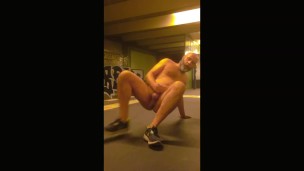1ncandenza jerks off naked in the metro station