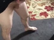 Home alone playing with my huge dick 