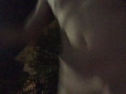 深夜に近所を全裸勃起で徘徊―センサーライトにもしカメラが併設されていたら、ライトの前で正面を向く姿を録画されているかもしれない　さすがに寒かったです　野外露出散歩　0225　晴れ　気温02度 - Screenshot 11 of 16 - HD