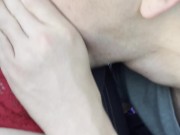 Sexy Big tit hot blonde gets pierced tits sucked and nursed in passenger seat of car 10/16