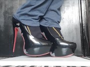 ASMR Squeaky Platform Heels - Screenshot 3 of 16 - Leather