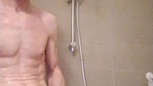 Shower cumshot