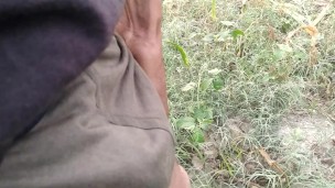 Indian boy pissing in morning 